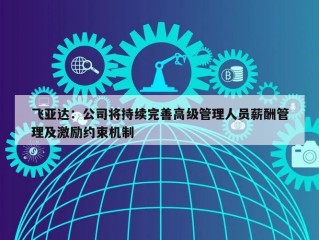 飞亚达：公司将持续完善高级管理人员薪酬管理及激励约束机制